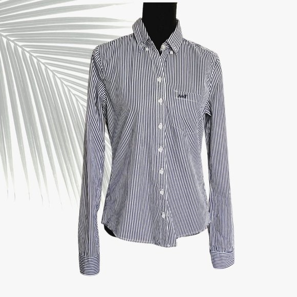 Abercrombie & Fitch Womens Striped Button Down EUC - Picture 7 of 7